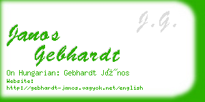 janos gebhardt business card